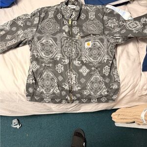 Carhartt Black and White Graphic Jacket